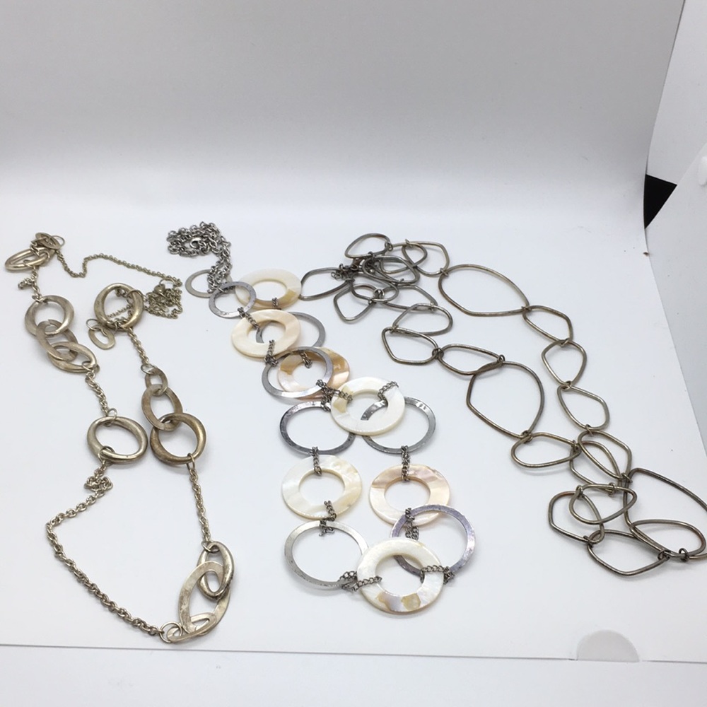 Lot of 3 mixed metals necklaces